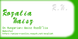 rozalia waisz business card